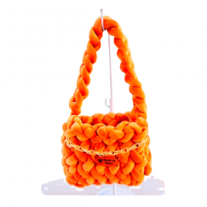 Golden Caramel Basket Weave Purse