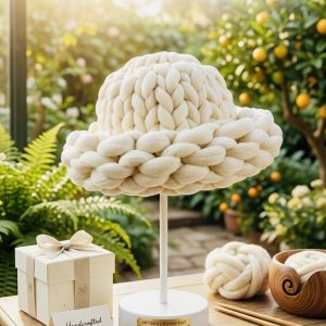 Russian Rolled Bucket Hat: Creamie